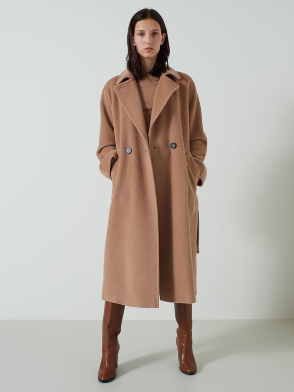 MARELLA女装2021秋冬季棕色纯色大衣