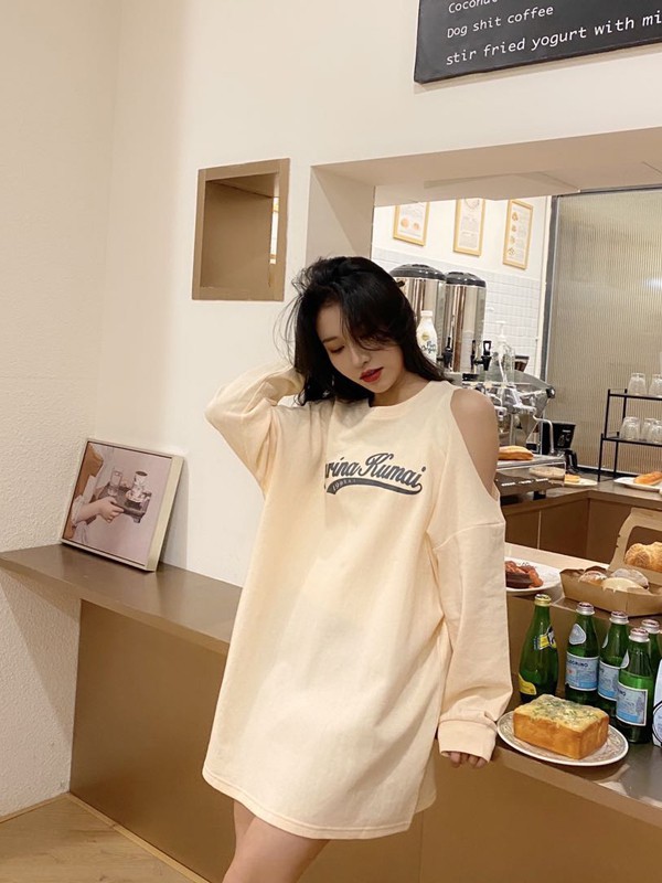 YUNXI·熙女装2022春夏季黄色字母T恤
