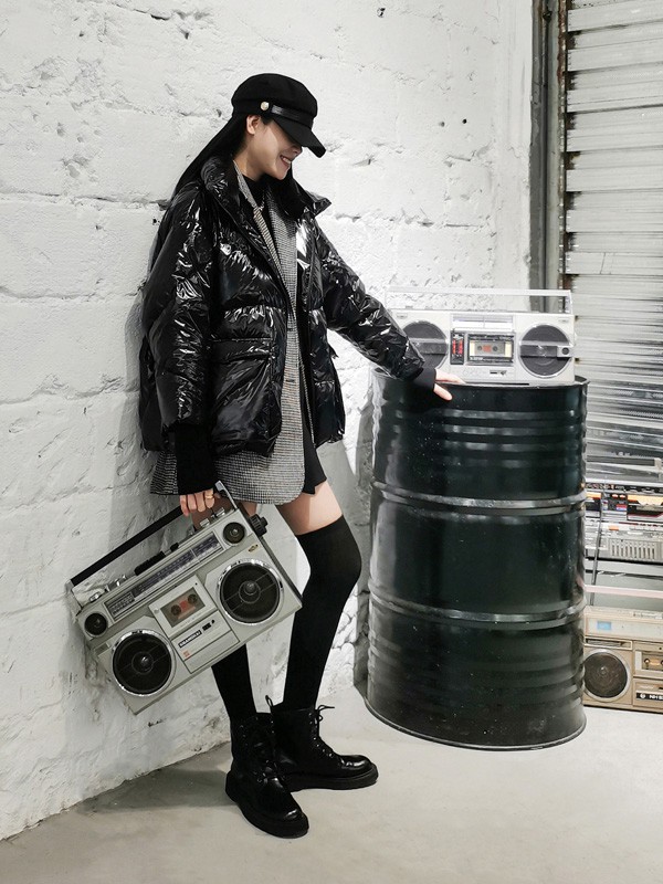 印象主题2020秋冬季肤色纯色羽绒服