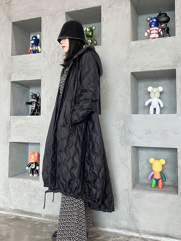 印象主题女装2020秋冬季黑色纯色羽绒服