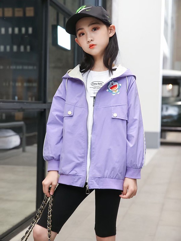 1232021秋冬季紫色印花外套