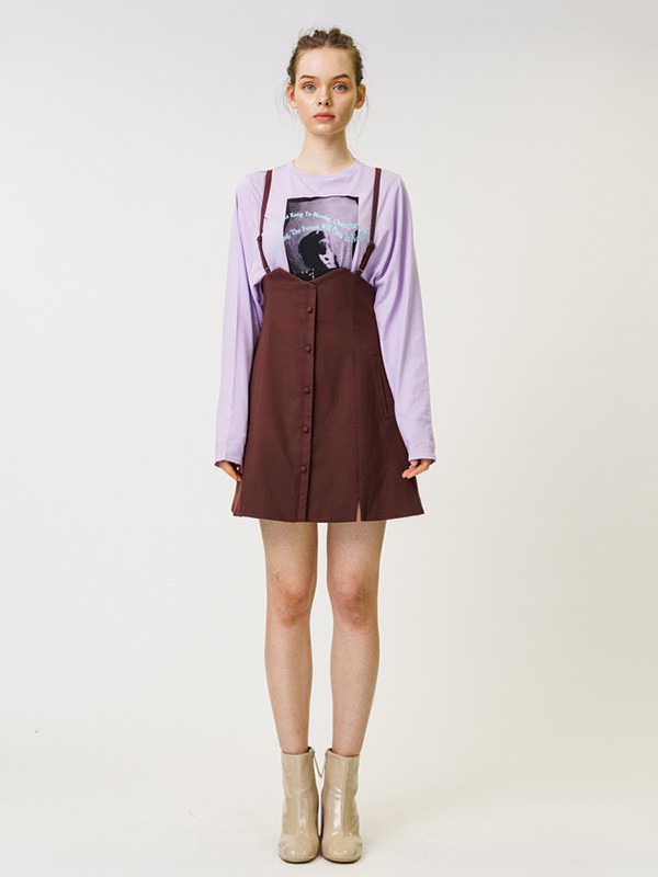SLY女装2022秋冬季紫色T恤