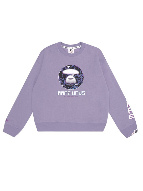 Aape2022秋冬季紫色T恤