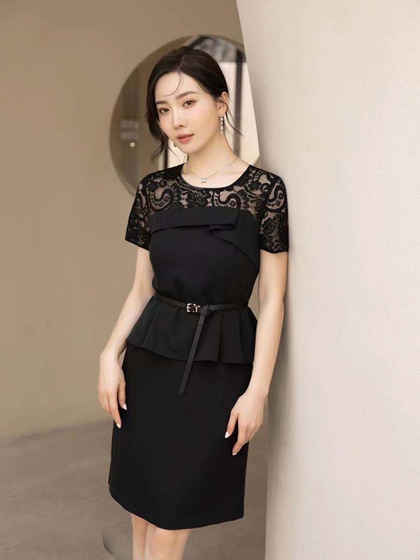 纪凡·尼亚GIVEN·NIAY女装2022夏季黑色连衣裙