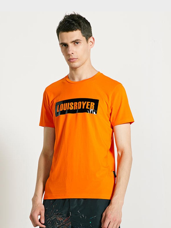 louisroyer休闲装2022秋冬季橙色T恤