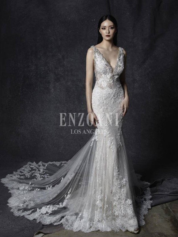 Enzoani婚纱女装2022秋冬季白色礼服