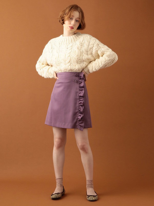 Deicy2022秋冬季紫色短裙