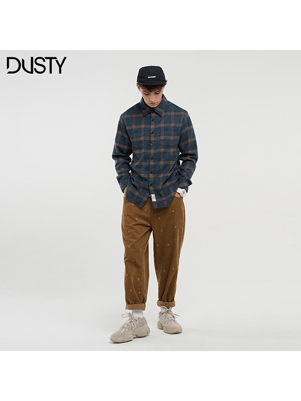 Dusty2022秋冬季黑色衬衫