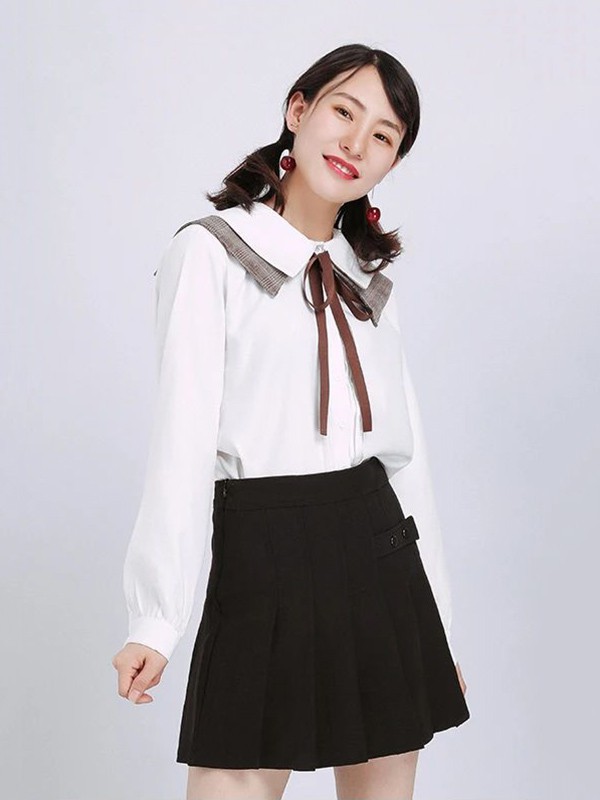 韩依瑞女装2023春夏季白色衬衫