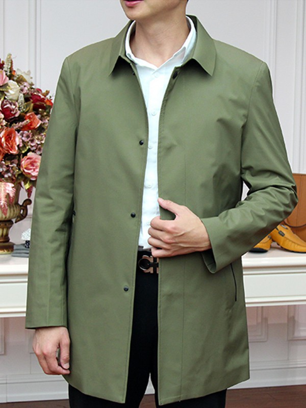 阿基米德男装2022秋冬季绿色外套