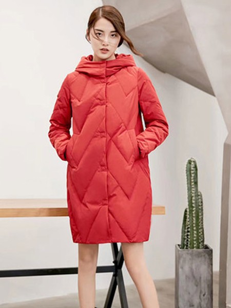子恒国际女装2022秋冬季红色棉服