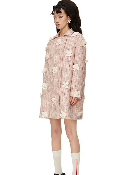SHUSHU/TONG女装2023春夏季粉色衬衫裙