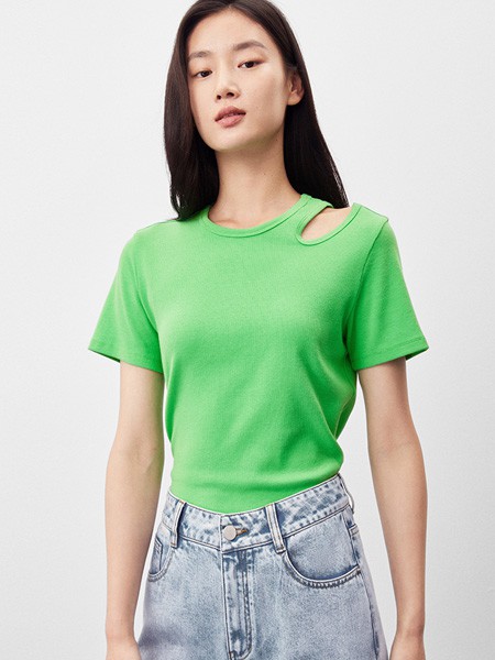 OrangeDesire女装2023春夏季绿色T恤