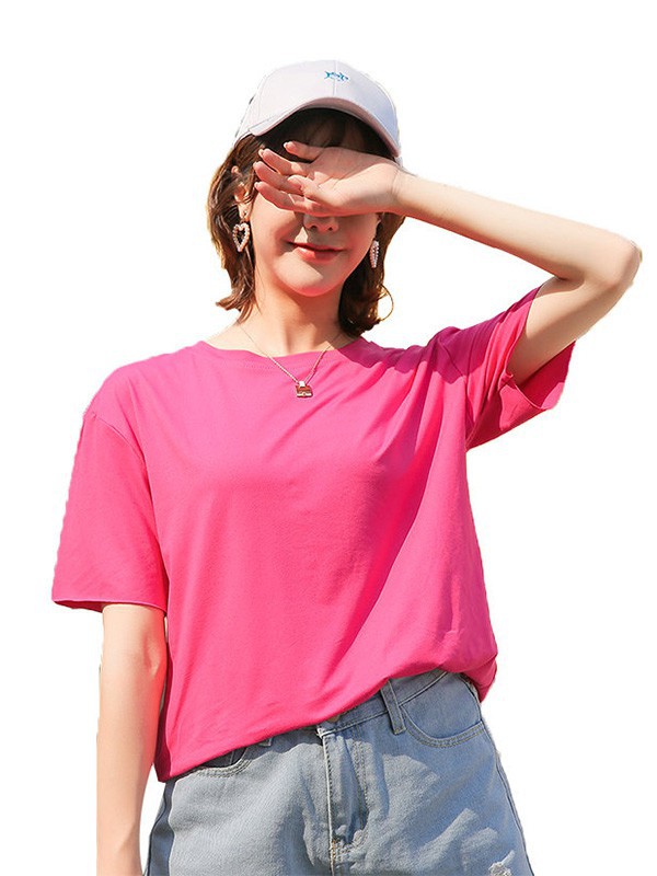 PERIGOT休闲装2023春夏季粉色T恤