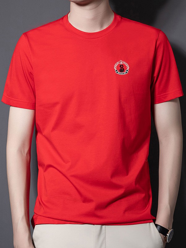 拉夏贝尔2023春夏季红色T恤