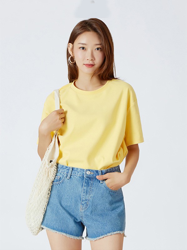 MIXXO休闲装2023春夏季黄色T恤