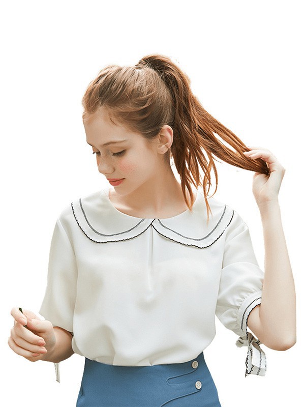 Rosel女装2023春夏季白色T恤