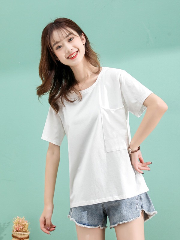U.Vomade女装2023春夏季白色T恤