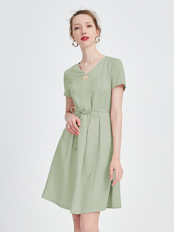 J.COCO2022春夏季绿色连衣裙