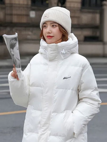 卡莎布兰卡女装2021秋冬季白色棉服