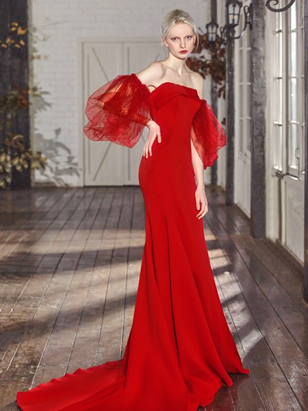 婚纱2022春夏季红色礼服