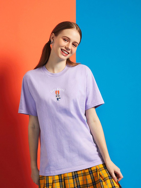 I.T休闲装2022春夏季紫色T恤