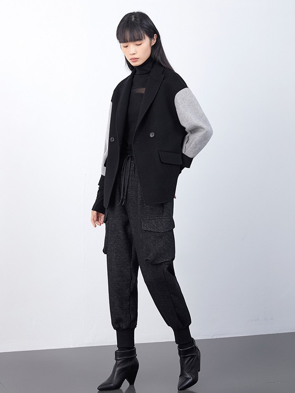 X2022秋冬季黑色工装裤