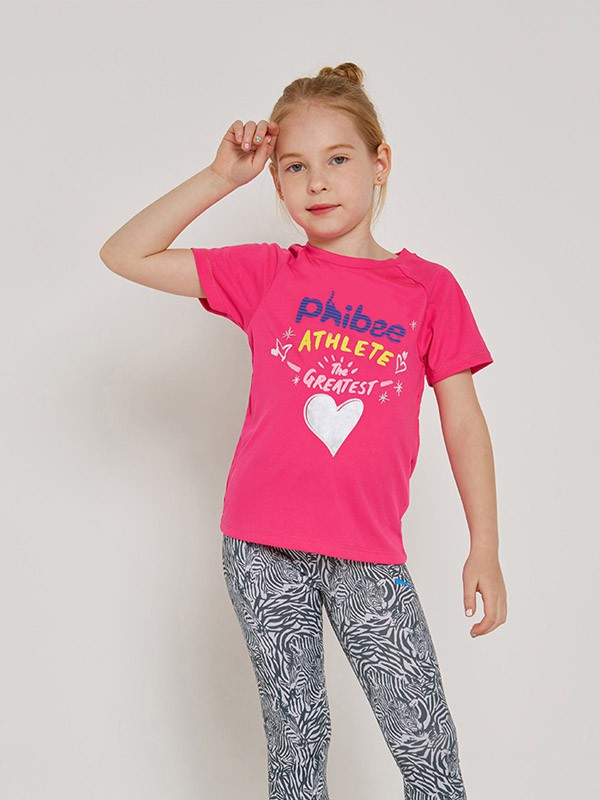 菲比小象童装2022春夏季粉色T恤