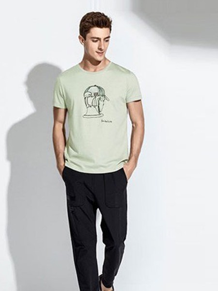 迪尔马奇男装2022春夏季绿色T恤