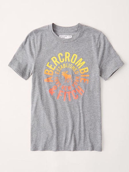 AbercrombieKids2022春夏季灰色T恤