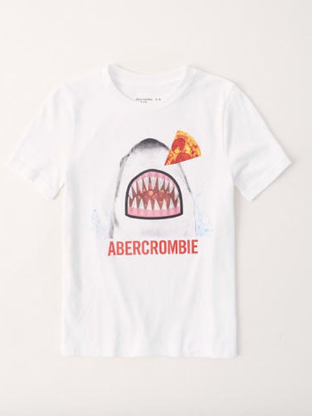 AbercrombieKids2022春夏季白色T恤