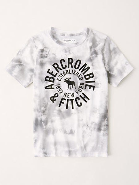 AbercrombieKids2022春夏季白色T恤