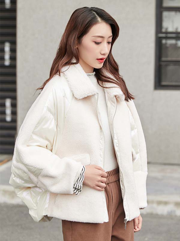 莫卡娜女装2021秋冬季白色大衣