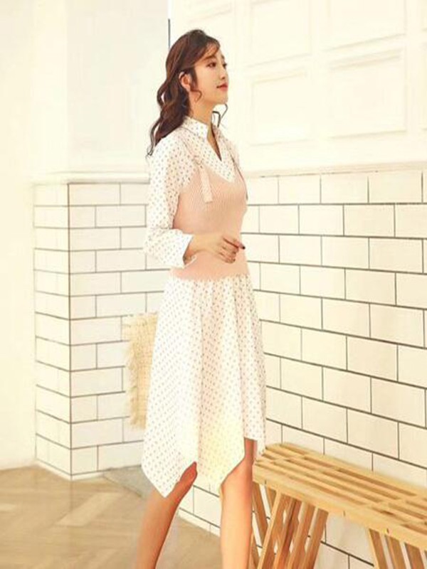 Qstyle2022春夏季白色连衣裙