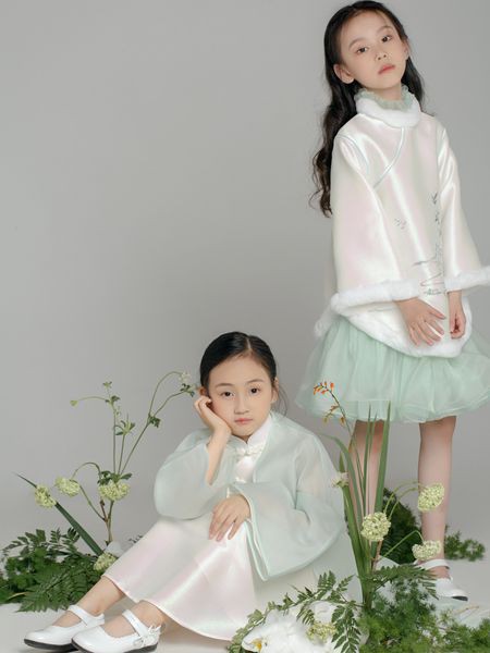 PETITMIEUX(贝的屋)童装2022春夏季绿色百褶裙