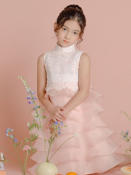 PETITMIEUX(贝的屋)童装2022春夏季粉色连衣裙