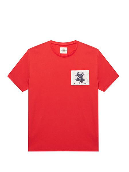 Kent&Curwen男装2022春夏季红色T恤