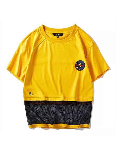 大鲲2022春夏季黄色T恤