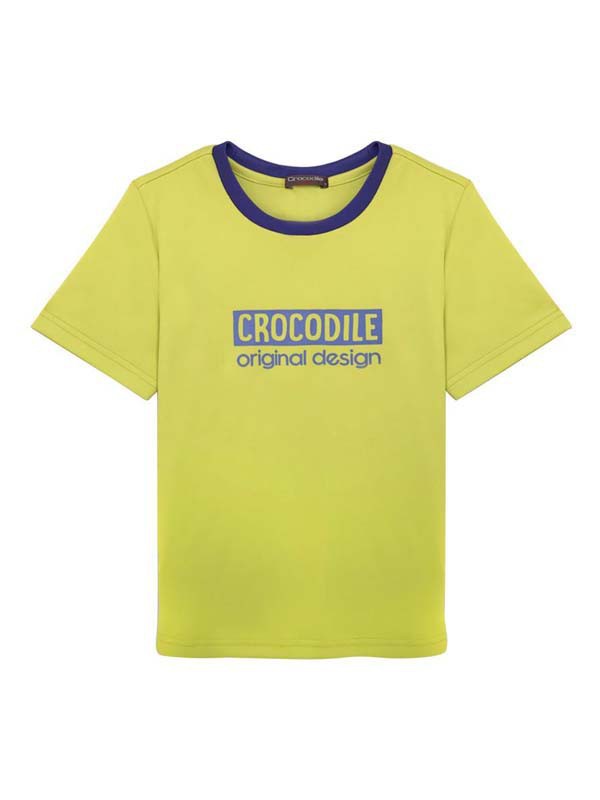 鳄鱼2022春夏季黄色T恤