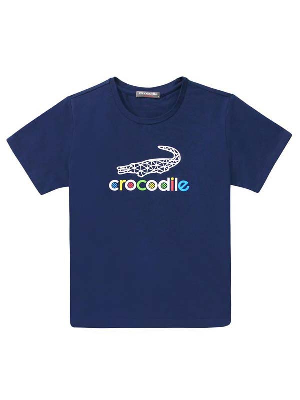 鳄鱼2022春夏季藏蓝色T恤