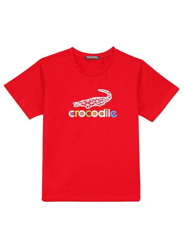 鳄鱼2022春夏季红色T恤