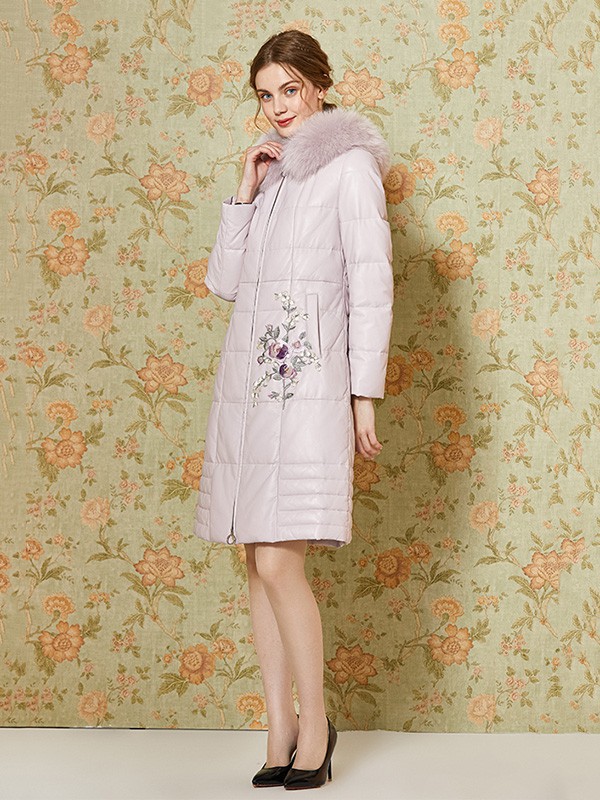 粉红玛琍2022秋冬季白色棉服