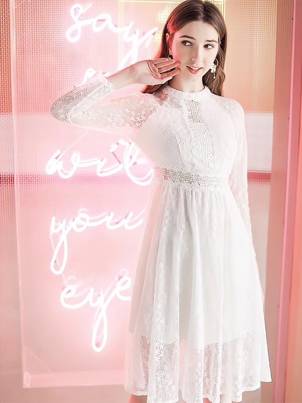夏娜女装2022春夏季白色连衣裙