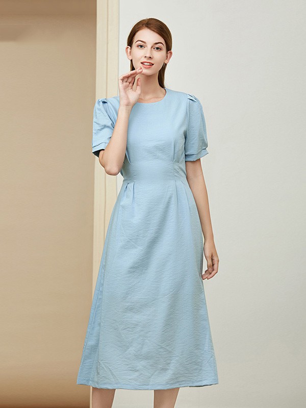 Bellosz2022春夏季蓝色连衣裙