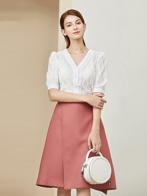 Bellosz2022春夏季粉色半身裙