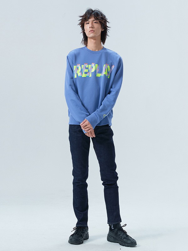 Replay2022秋冬季蓝色T恤