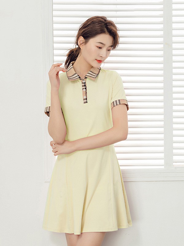 T2023春夏季黄色连衣裙