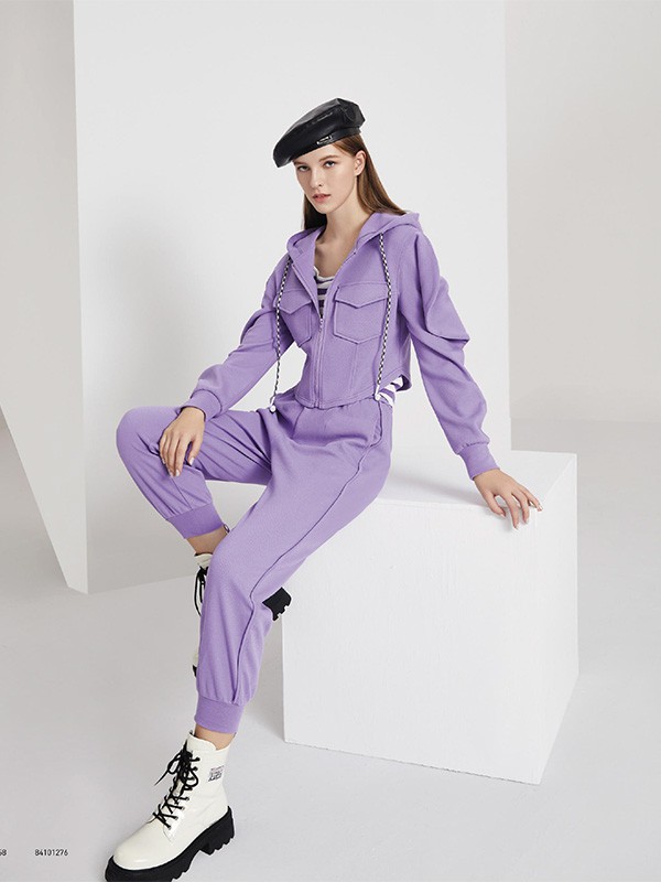 亮点国际女装2023春夏季紫色连体裤