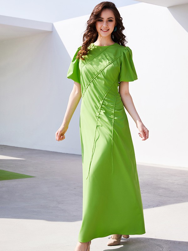 2023春夏季绿色连衣裙