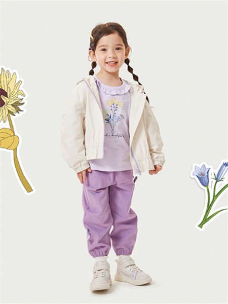 ABCKIDS2023春夏季紫色长裤